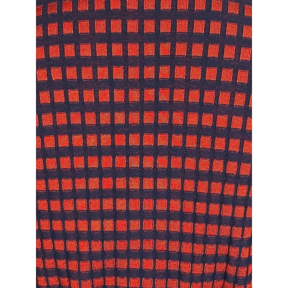 Diane Von Furstenberg Knit Wrap Dress Women's Medium Checkered Red Navy Blue - Picture 7 of 9